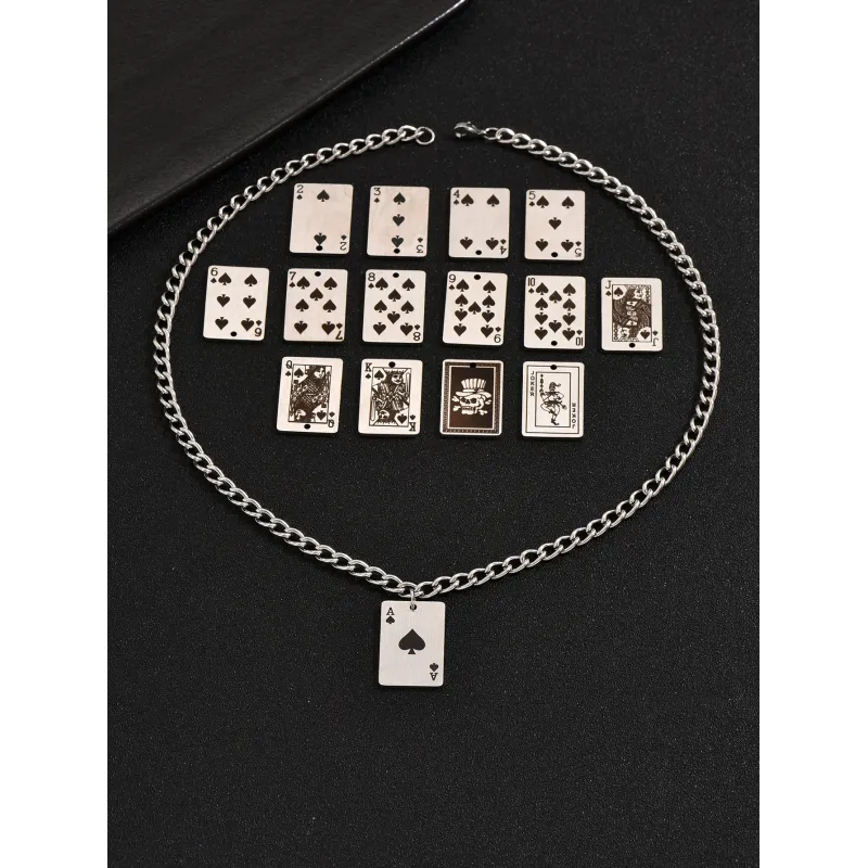 2d25ccd4-c938-4200-8a4b-41bea91de916.webp Creative Stainless Steel Poker Black Peach A Necklace For Men - Image 2