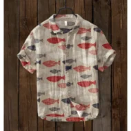 New Casual Printed Hawaiian Shirt Men - Image 8