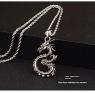 Fashion Jewelry Dragon Sword Pendant Necklace Paved Black Color Jewelry For Men Boy Christmas Gifts - Image 4