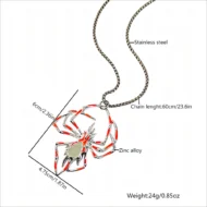 Halloween Creative Stereo Luminous Spider Necklace Jewerly Glowing Night Fluorescence Antique Vintage Glow In The Dark For Men Women Gift Party Halloween Day Club - Image 2