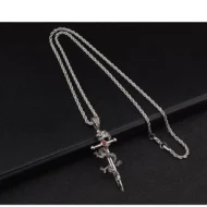 Fashion Jewelry Dragon Sword Pendant Necklace Paved Black Color Jewelry For Men Boy Christmas Gifts - Image 5